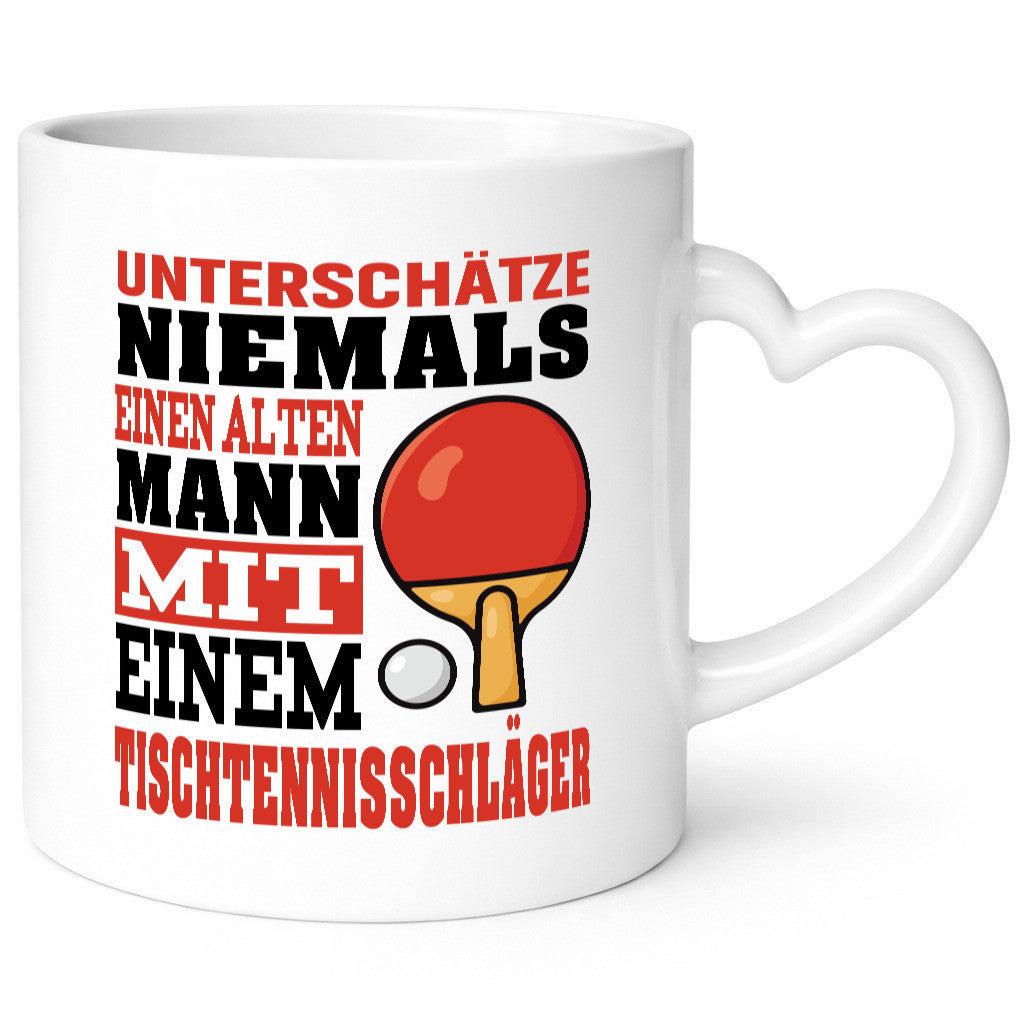 Never underestimate an old man | Table Tennis Bat Funny Humour Gift Idea