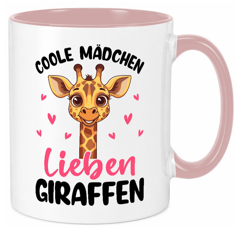 Coole Mädchen lieben Giraffen | Giraffe Geschenk Humor Geschenkidee lustiger Tasse