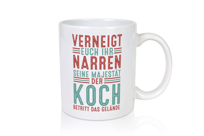 Verneigt euch: Koch | Chefkoch lustig Arbeit Kollegen Büro Geschenk Tasse