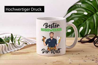 Bester Handwerker |Handwerk v2 Geschenk Humor Geschenkidee lustiger Spruch Tasse