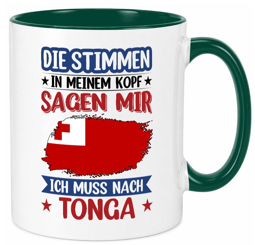 Tonga | Urlaub Stimmen in meinem Kopf Traumland lustiger Spruch Geschenk Humor Tasse