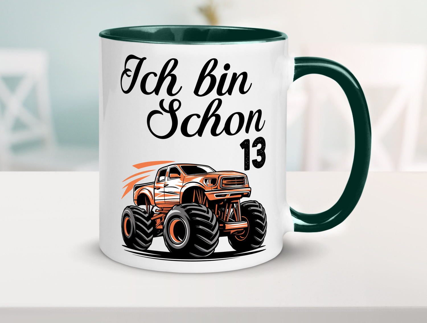 13. Geburtstag | Monster truck 13 Jahre Geschenkidee Humor Tasse
