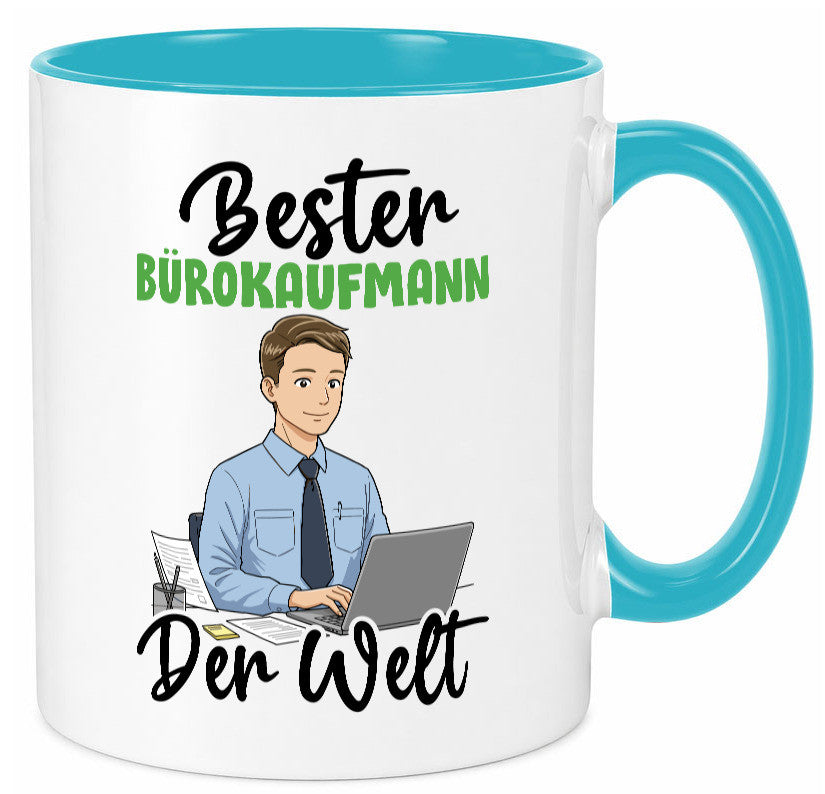 Bester Bürokaufmann | Kaufmann v2 lustig Arbeit Kollegen Büro Geschenk Tasse