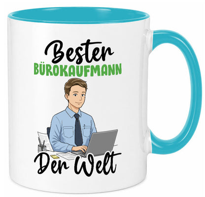 Bester Bürokaufmann | Kaufmann v2 lustig Arbeit Kollegen Büro Geschenk Tasse
