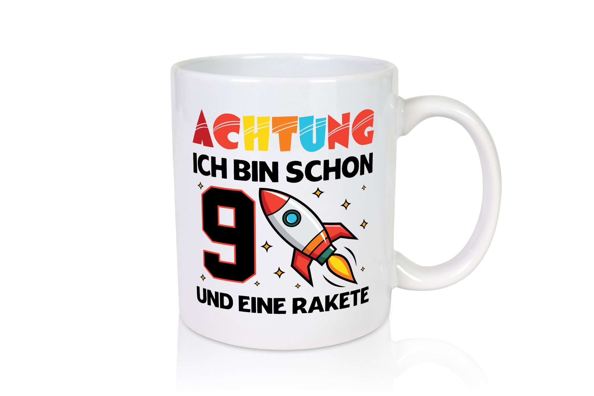 9. Geburtstag | Rakete Weltraum 9 Jahre Galaxy Humor Geschenkidee Tasse