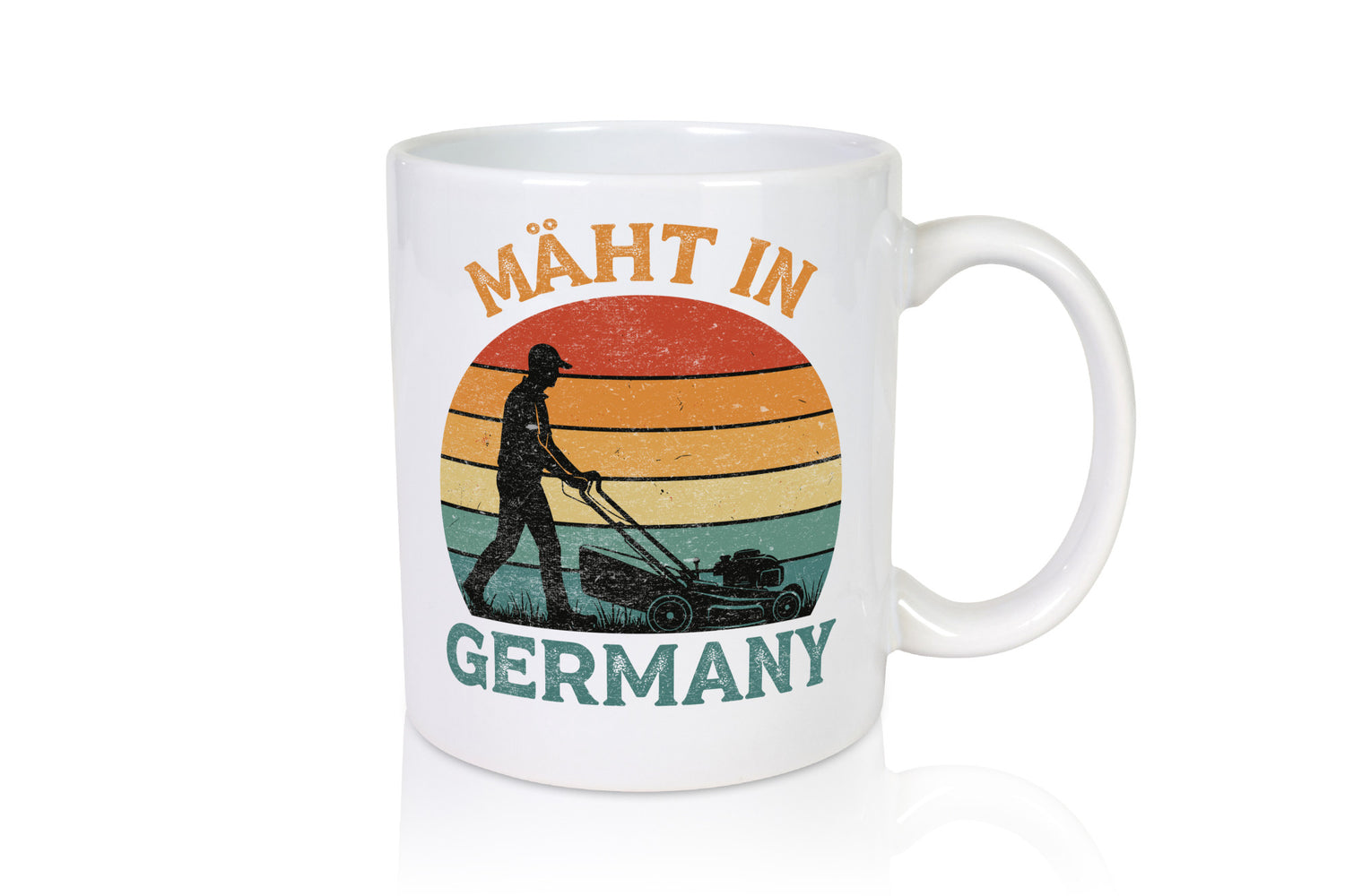 Mäht in Germany | Rasenmäher Landschaftsgärtner Humor Geschenkidee Tasse
