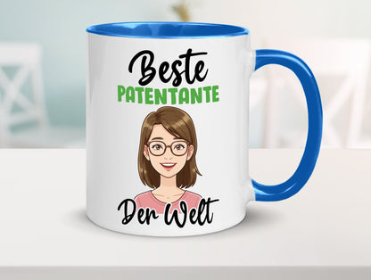 Beste Patentante | Tante lustiger Spruch Geschenk Humor Geschenkidee Tasse