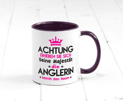 Seine Majestät Anglerin | Angeln Fischerin lustiger Spruch Geschenk Humor