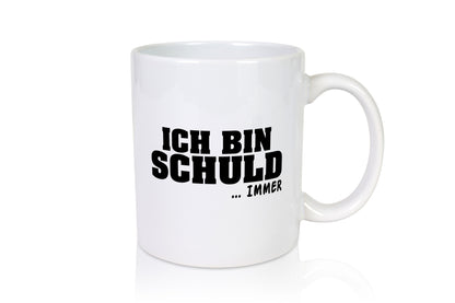 Ich bin Schuld | Schwarze Schaff lustig Humor Geschenkidee Geschenk Tasse