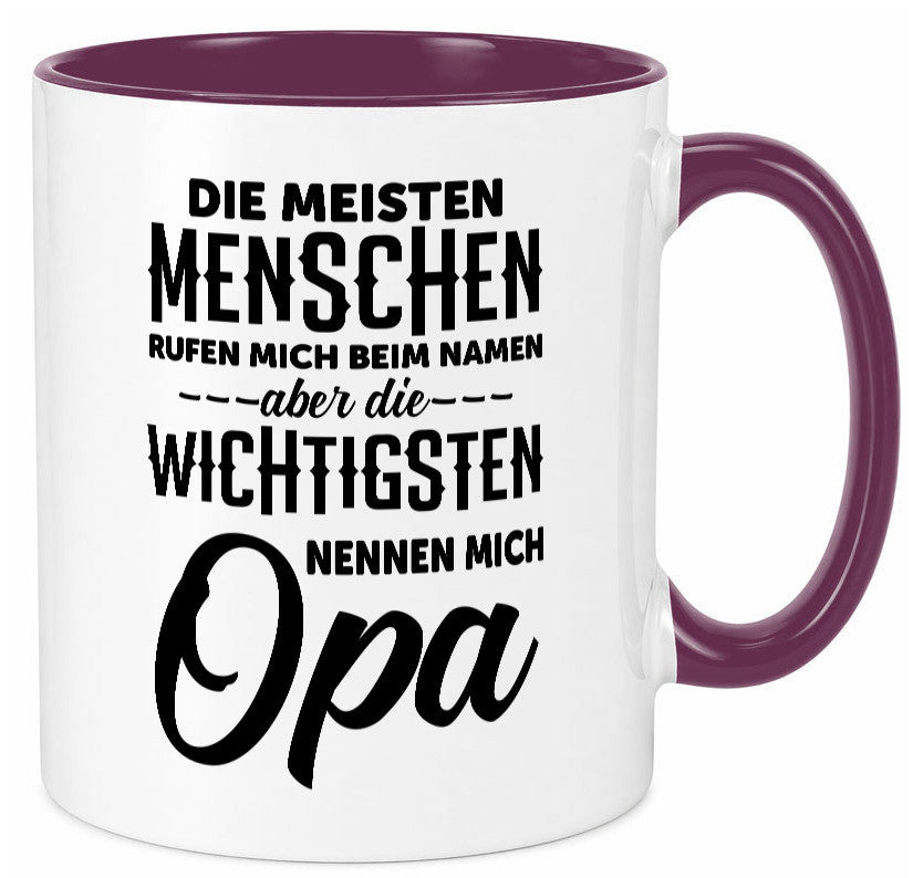 Die wichtigsten nennen mich Opa | Großvater Enkelkinder lustiger Spruch Tasse