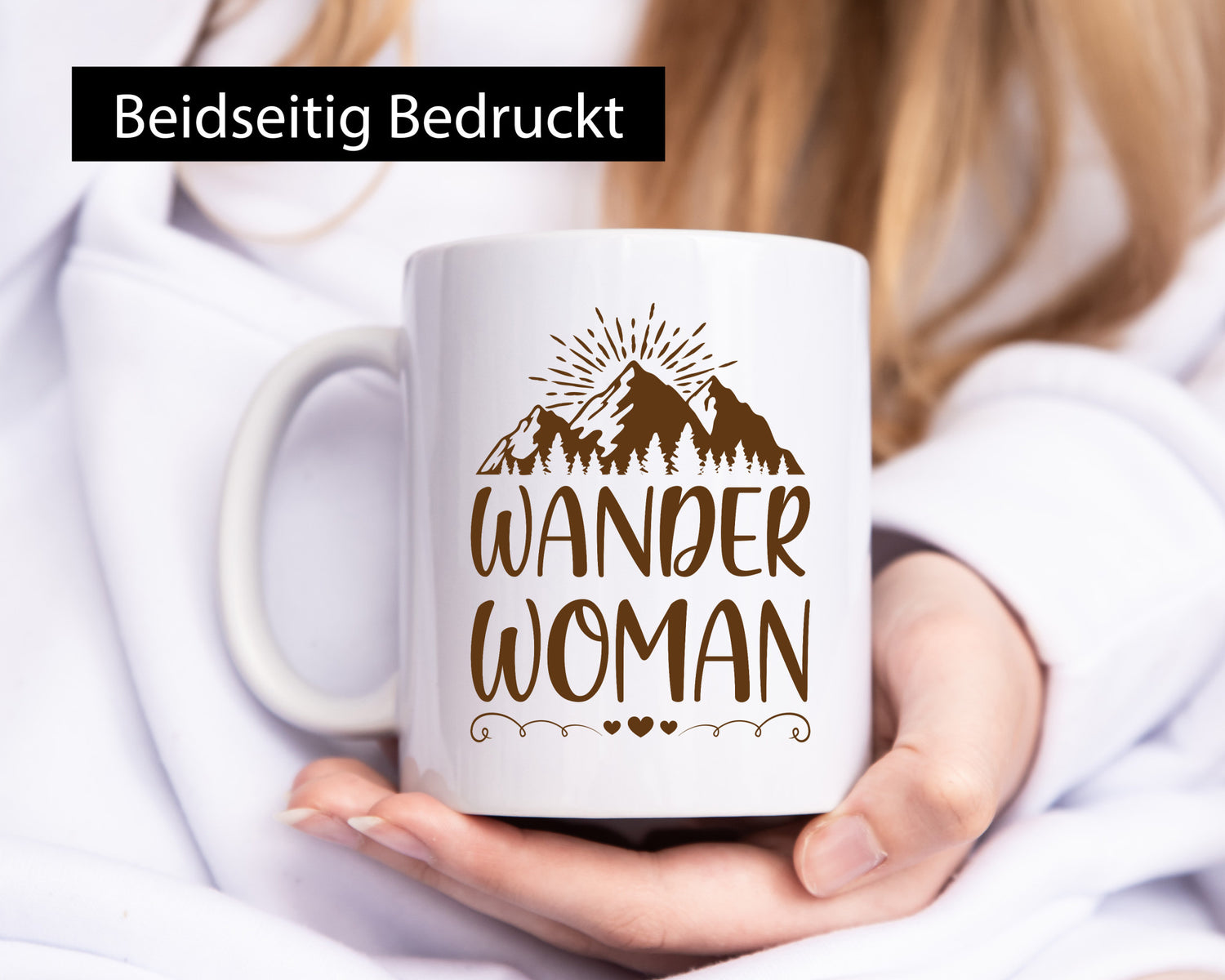 Wander Woman | Berge Herzen Geschenk Familie Geschenkidee lustiger Spruch Tasse