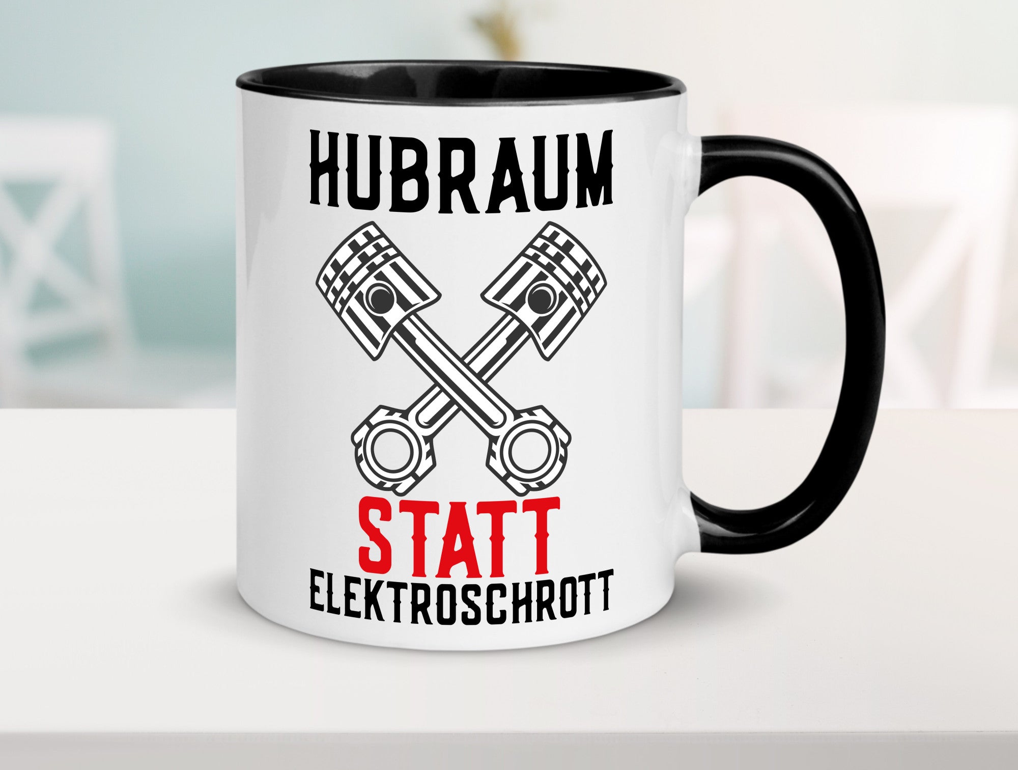 Hubraum statt Elektroschrott | Autofan Verbrennungsmotor Geschenk Humor