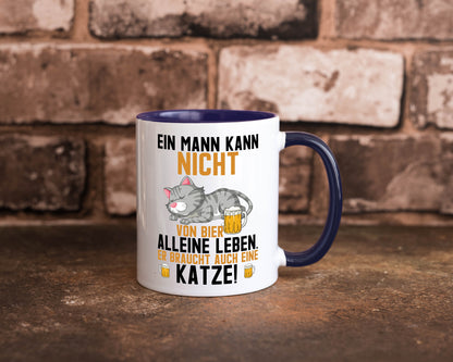Von Bier leben | Mann braucht eine Katze Katzenliebhaber Geschenk Tierliebhaber