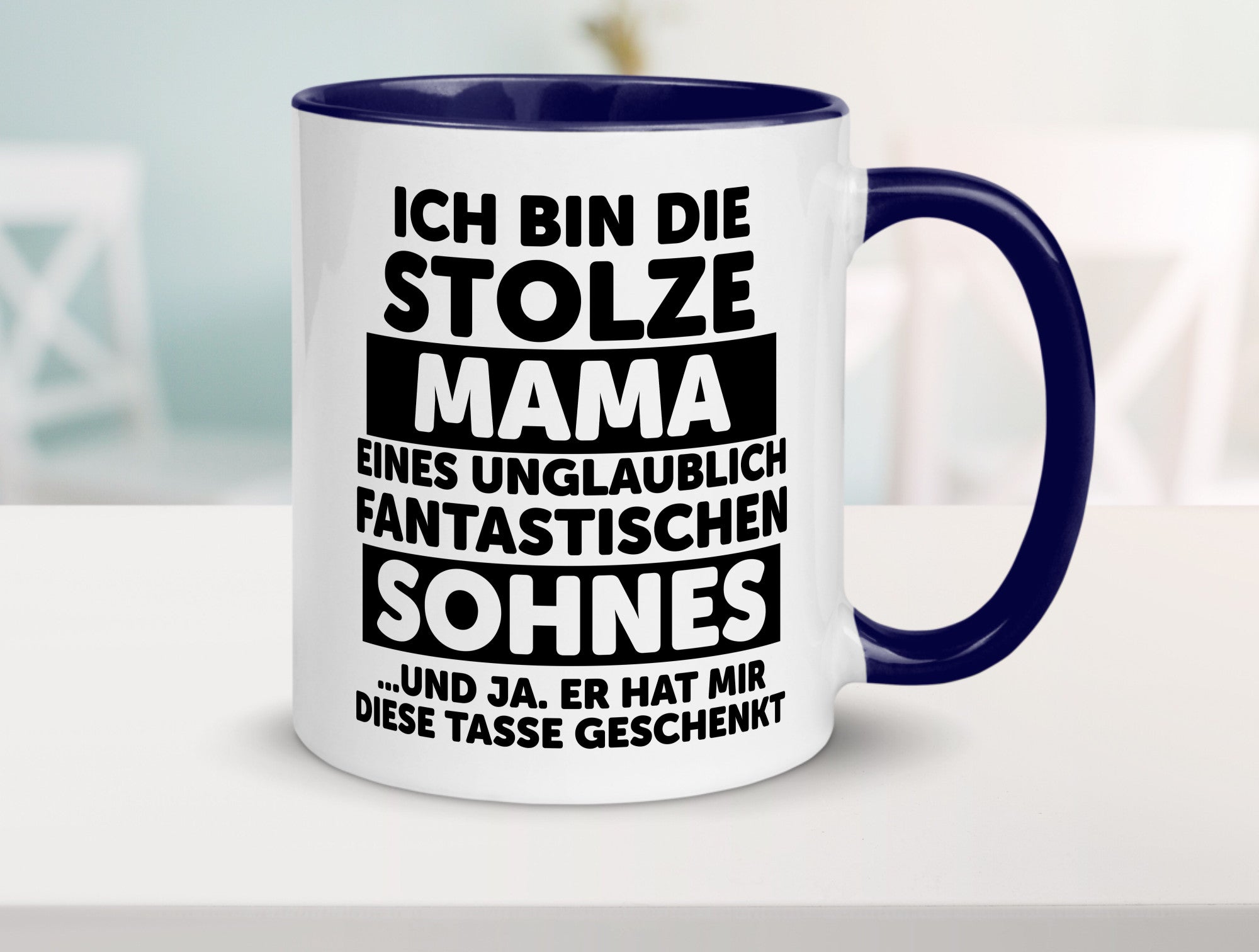 Stolze Mama | Fantastischer Sohn Beste Humor Familie Geschenkidee Tasse