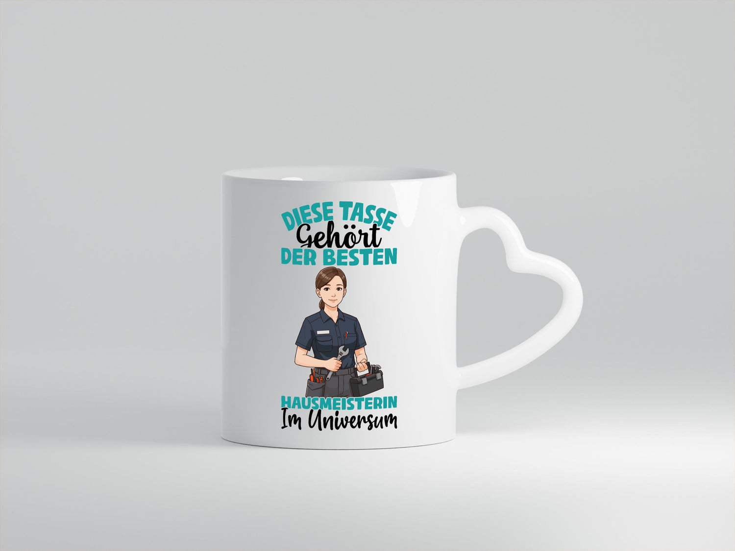 Im Universum: Hausmeisterin | Hauswart lustiger Spruch Geschenk Humor