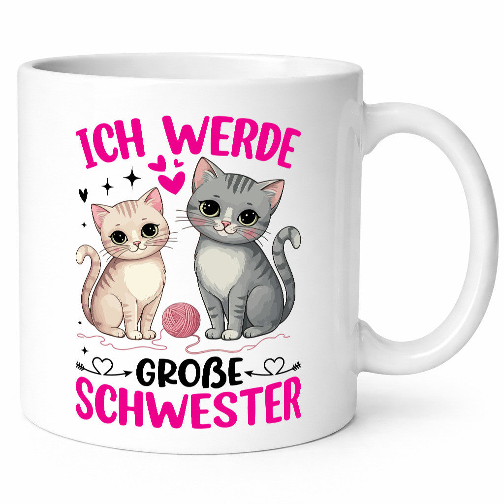 Ich werde Große Schwester | Katzen Geschwister lustiger Spruch Geschenk