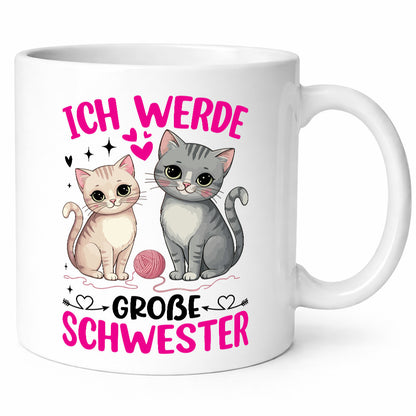 Ich werde Große Schwester | Katzen Geschwister lustiger Spruch Geschenk