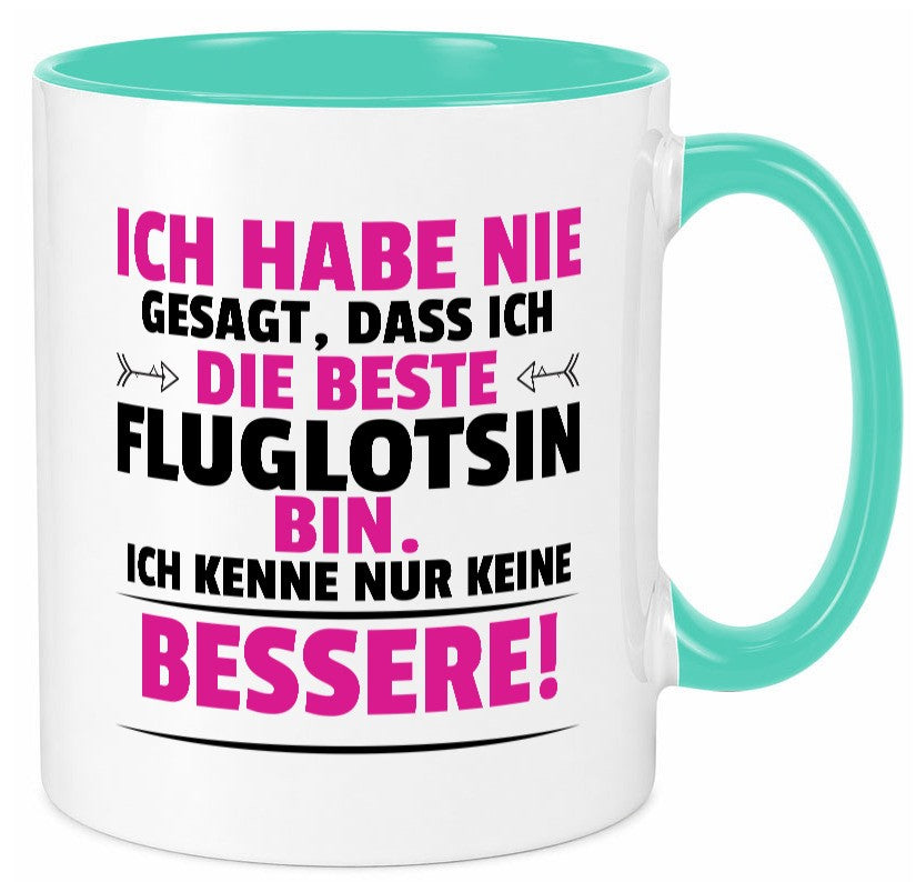 Die Beste Fluglotsin | Flughafen Flugverkehr lustiger Spruch Geschenk Humor Tasse