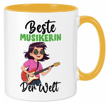 Beste Musikerin | Musik Musikantin v2 Geschenkidee Humor Tasse