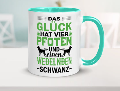 Das Glück hat 4 Pfoten | Hundeliebhaber Ich liebe Hunde Geschenk Tierliebhaber