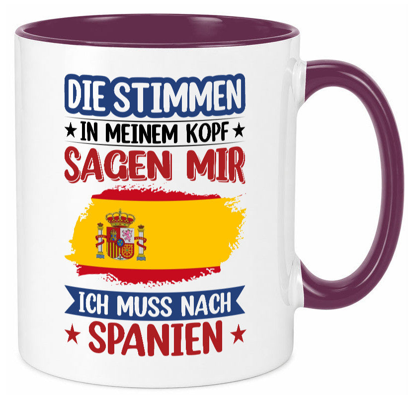 Spanien | Urlaub Stimmen in meinem Kopf Traumland v2 lustiger Spruch Geschenk