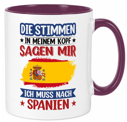 Spanien | Urlaub Stimmen in meinem Kopf Traumland v2 lustiger Spruch Geschenk