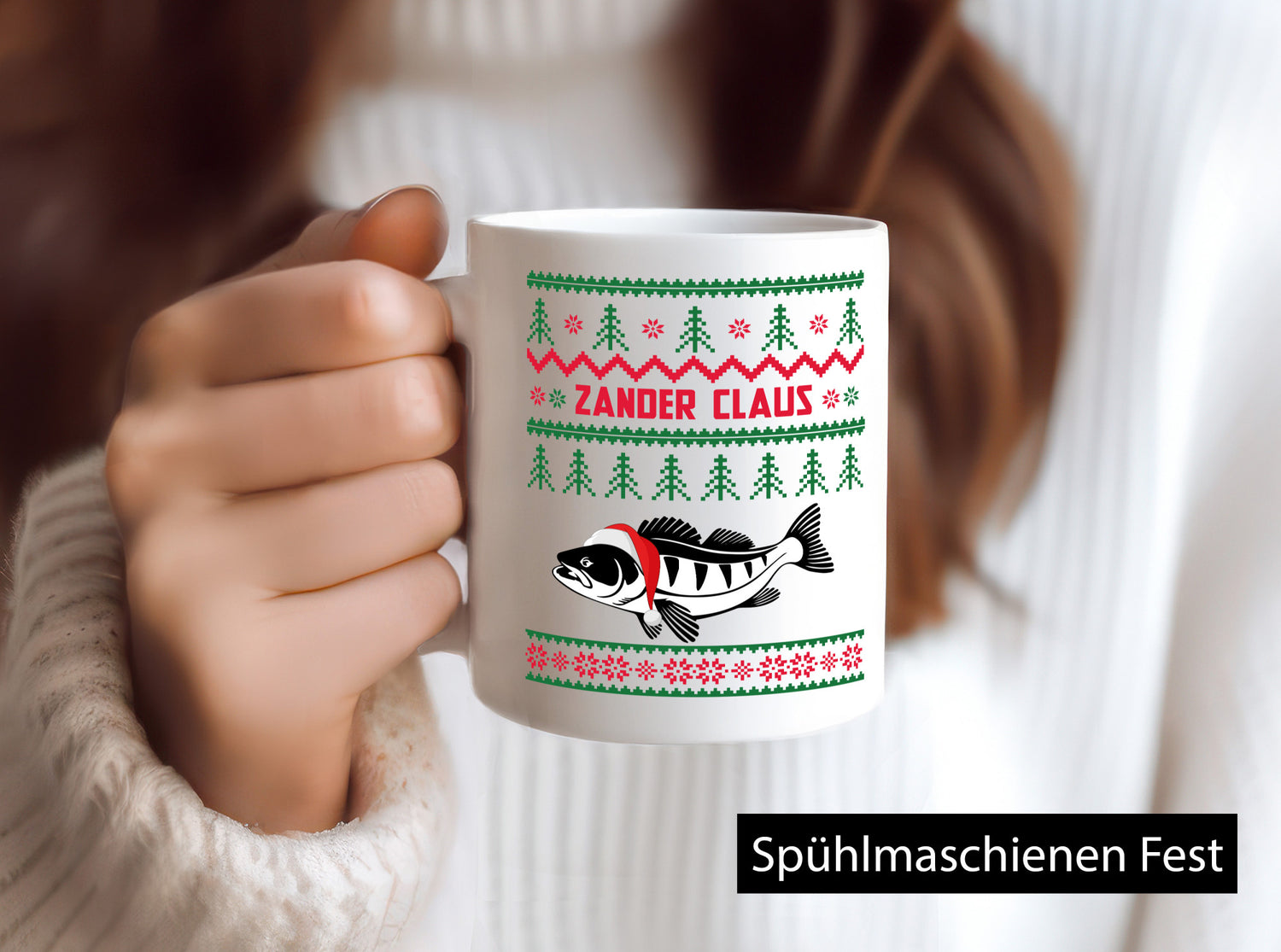 Zander Claus | Fischliebhaber Weihnachten Mitarbeiter Geschenkidee Arbeit