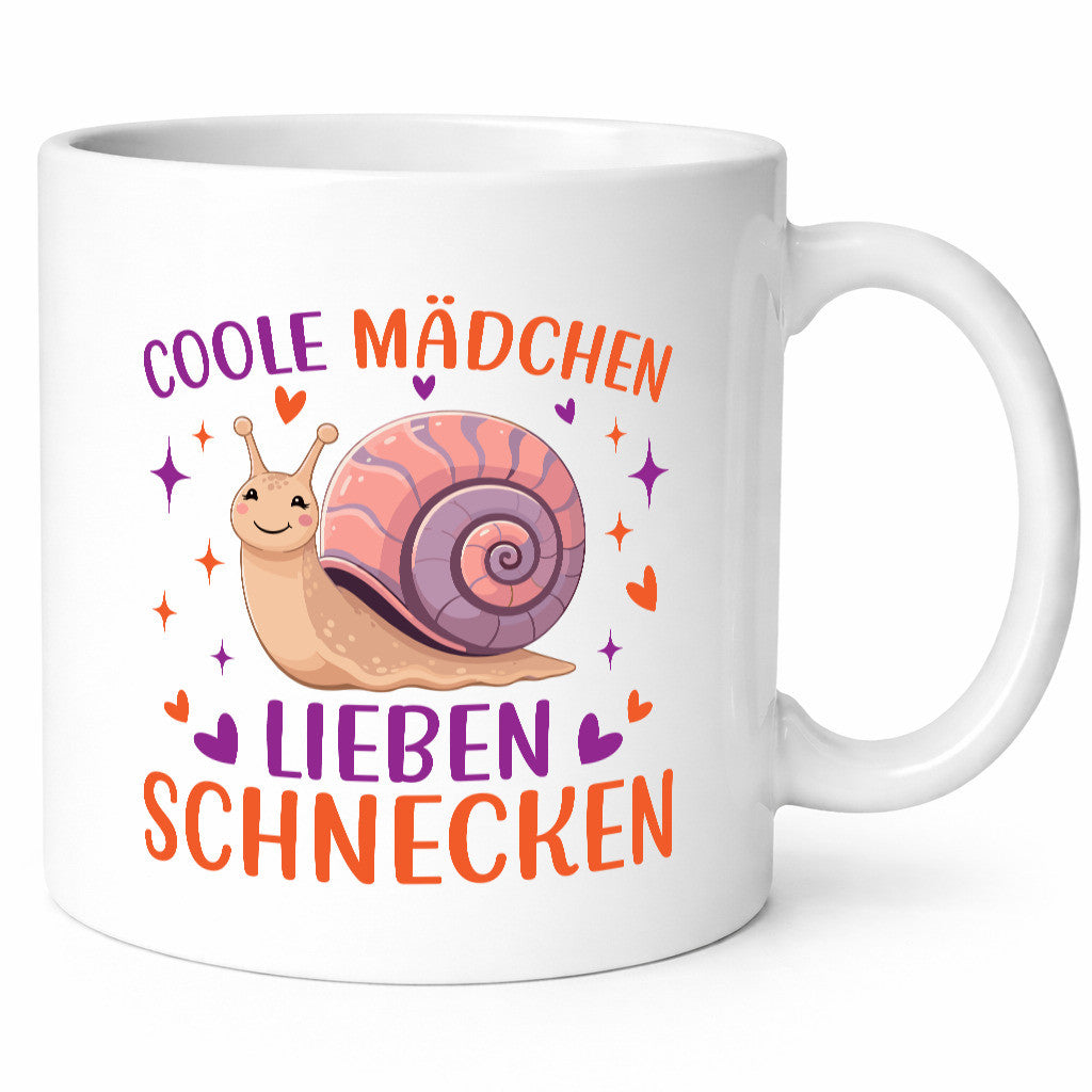 Coole Mädchen lieben Schnecken lustiger Spruch Geschenk Humor Geschenkidee Tasse