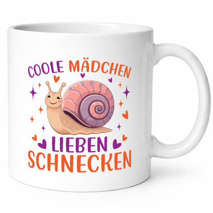Coole Mädchen lieben Schnecken lustiger Spruch Geschenk Humor Geschenkidee Tasse