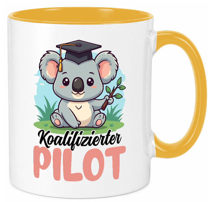 Koalifizierter Pilot | Flugzeug Piloten Humor Geschenkidee Tasse