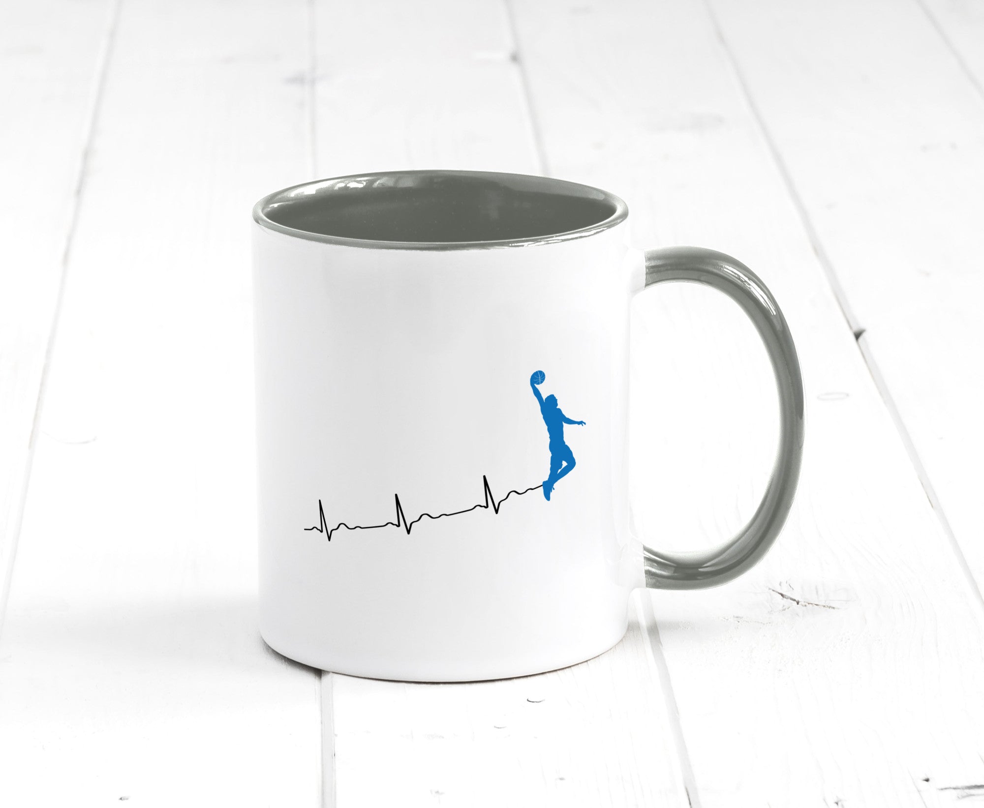 Herzschlag Basketball | Motiv Sport Ballsport Humor Geschenkidee Tasse