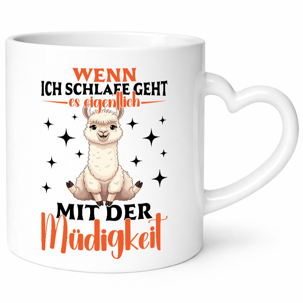 Wenn ich schlafe dann geht es | Lama Alpaka lustiger Spruch Geschenk Humor