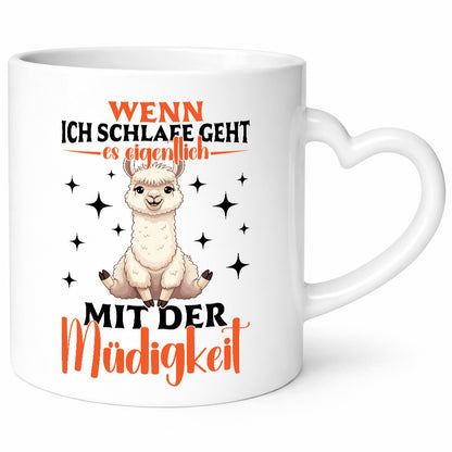 Wenn ich schlafe dann geht es | Lama Alpaka lustiger Spruch Geschenk Humor