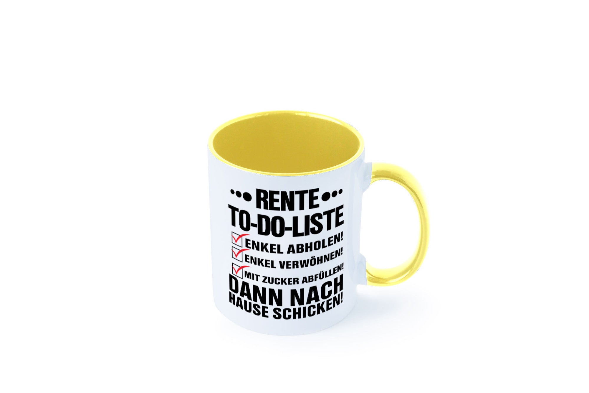 Rente To-Do-Liste | Rentner Tasse Enkel verwöhnen Geschenk Ruhestand Jubiläum