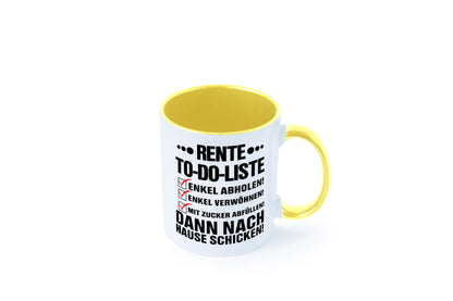 Rente To-Do-Liste | Rentner Tasse Enkel verwöhnen Geschenk Ruhestand Jubiläum