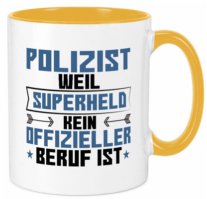 Superheld Polizist | Polizei lustiger Spruch Geschenk Humor Geschenkidee Tasse