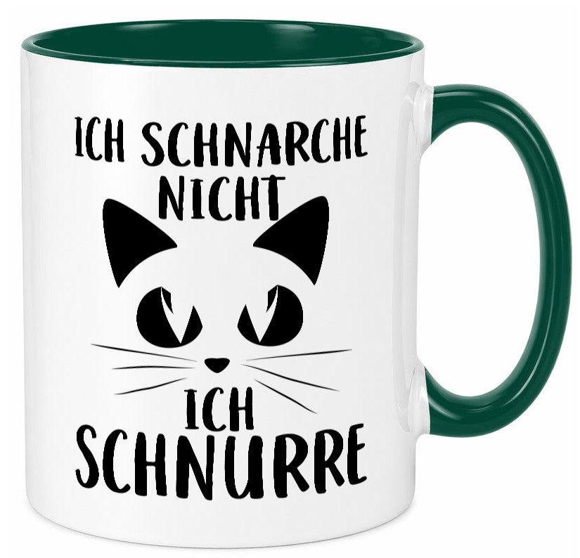 Nicht schnarchen, schnurren | Katze Schnurrhaare Augen Geschenkidee Tasse