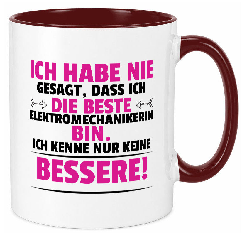 Die Beste Elektromechanikerin | Mechanikerin lustiger Spruch Geschenk Humor Tasse