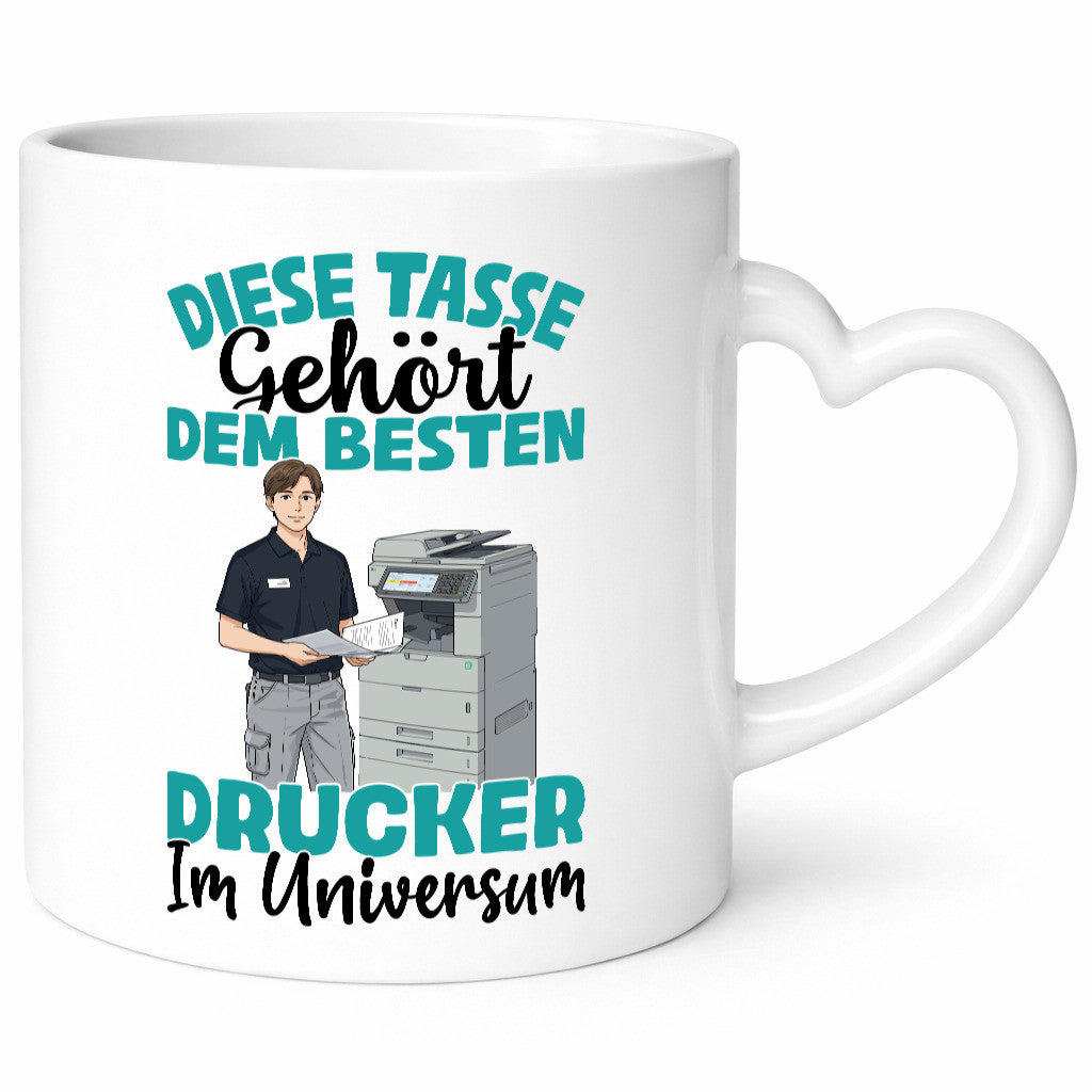 Im Universum: Drucker | Druckerei Print Medien Geschenkidee Humor Tasse