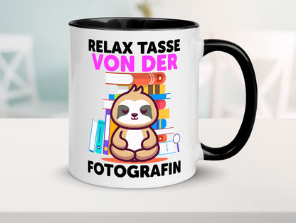 Relax Tasse: Fotografin | Fotografie Kamera Humor Geschenkidee Tasse