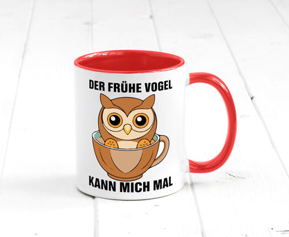 Der frühe Vogel kann mich mal | Eule Morgenmuffel v2 lustiger Spruch Geschenk