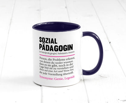 Sozialpädagogin | Spruch lustig Humor Pädagogin v2 Geschenkidee Geschenk Tasse