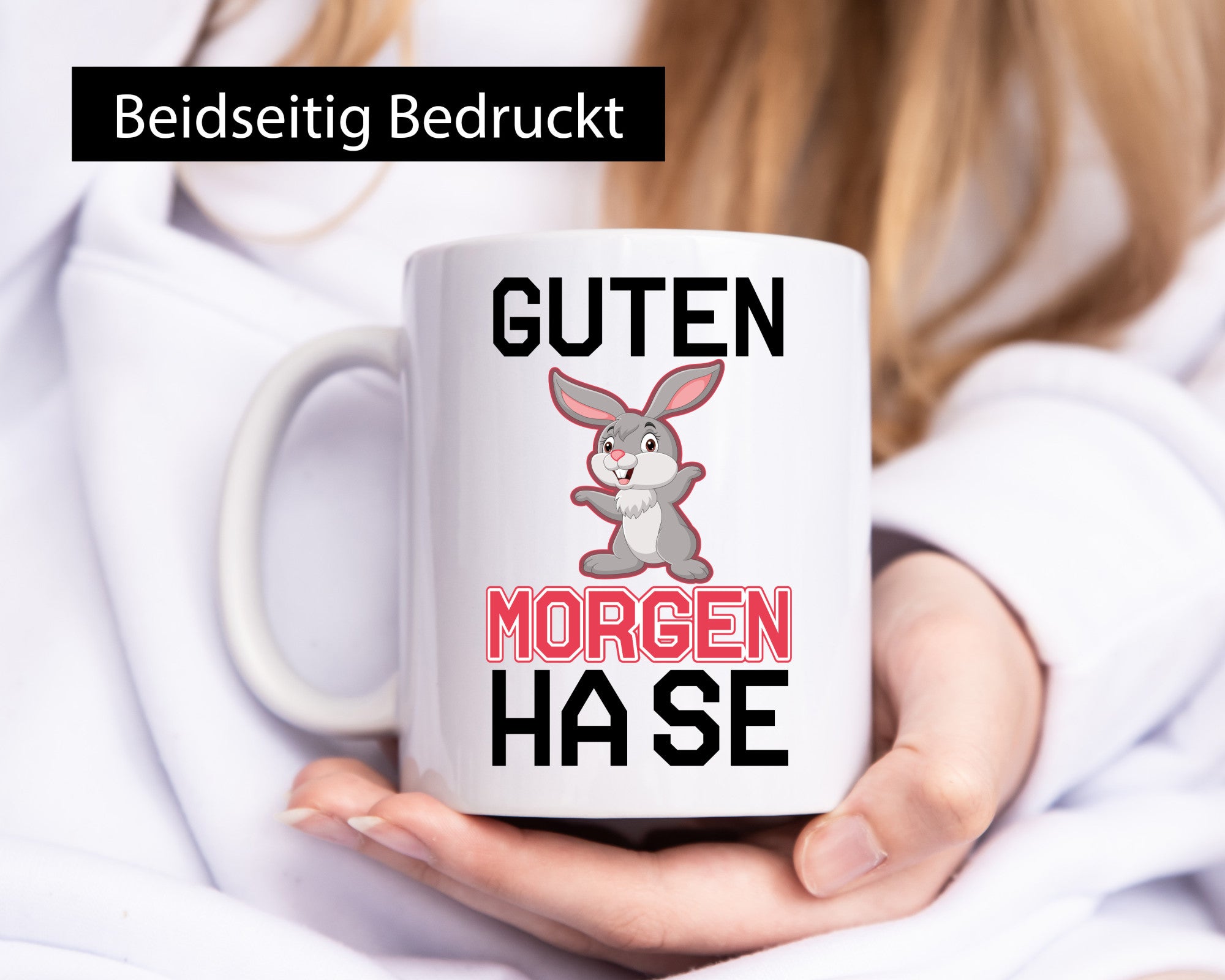 Guten Morgen Hase Humor Geschenkidee Tasse