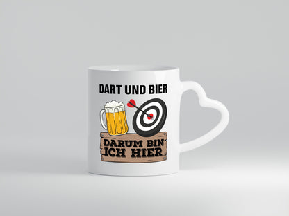 Dart und Bier darum bin ich hier | Party Geschenk Humor Geschenkidee lustiger