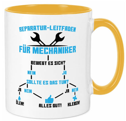 Mechaniker | Reparatur Autowerkstatt Ã–len Kleben Geschenkidee Humor Tasse