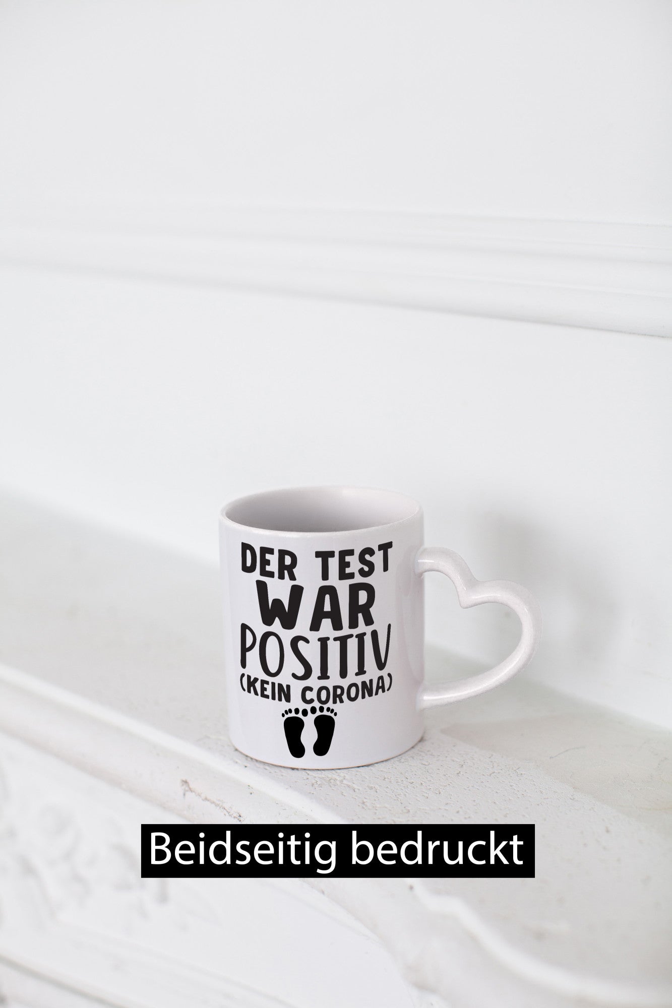 Der Test war positiv | Schwangerschaft Tasse Eltern Humor Geschenkidee