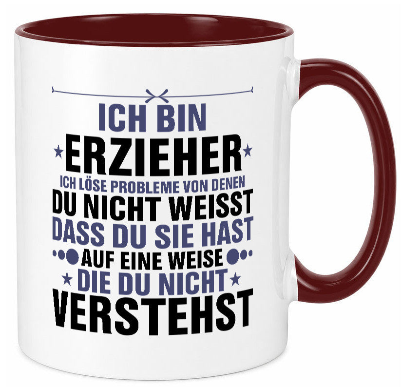 Löse Probleme: Erzieher | Pädagoge Schule v2 lustiger Spruch Geschenk Humor