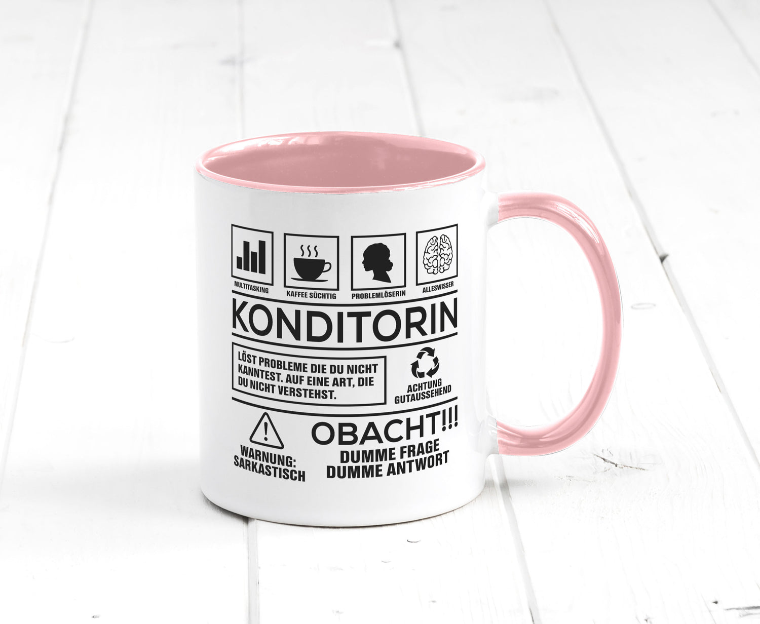 Achtung Probleme Konditorin | Konditorei lustiger Spruch Geschenk Humor