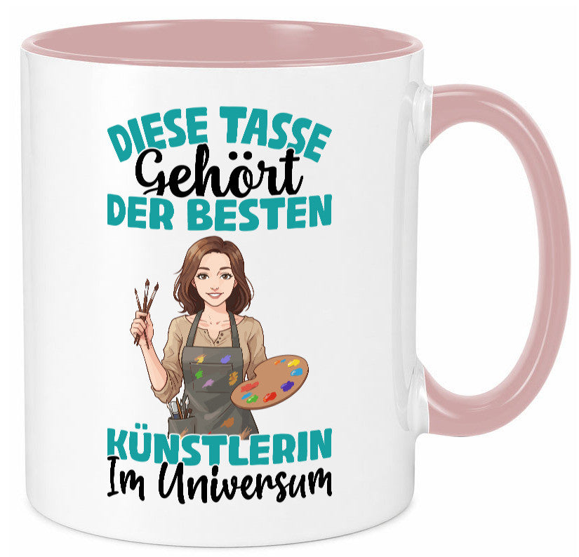 Im Universum: Künstlerin | Kunst lustig Humor Geschenkidee Geschenk Tasse