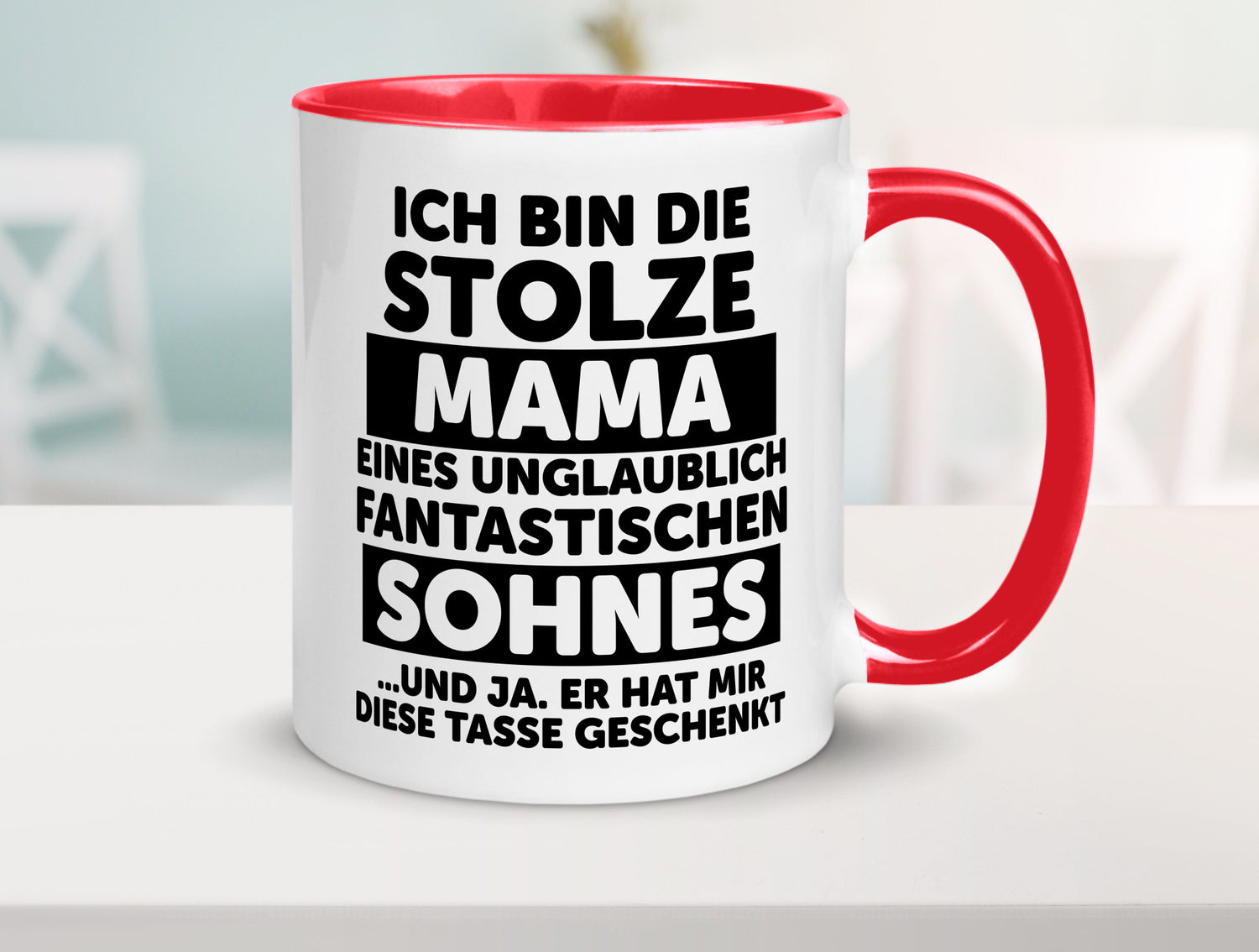 Stolze Mama | Fantastischer Sohn Beste Humor Familie Geschenkidee Tasse